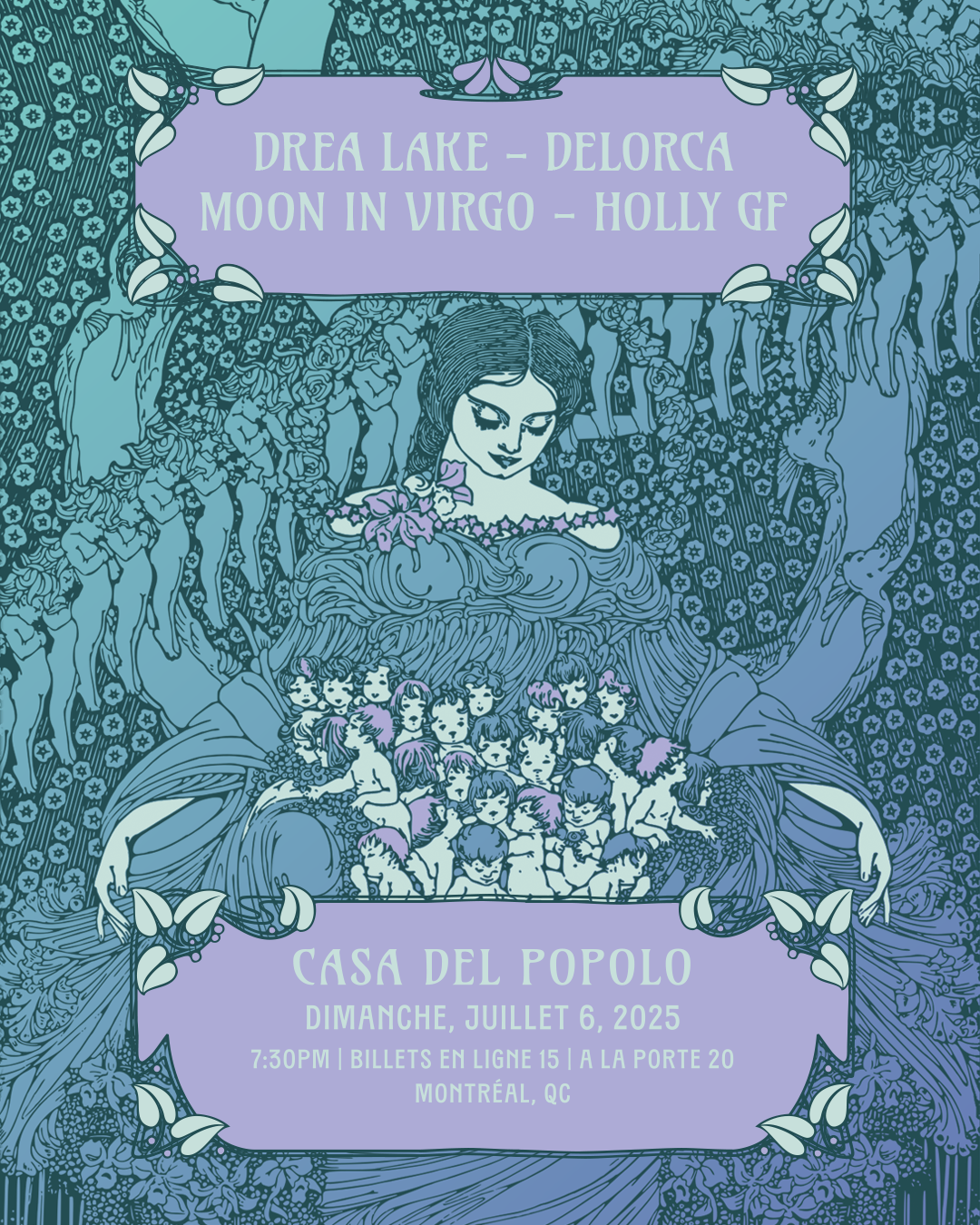 Song Babies: an evening of new Music with Drea Lake, Delorca, Holly GF, Moon in Virgo